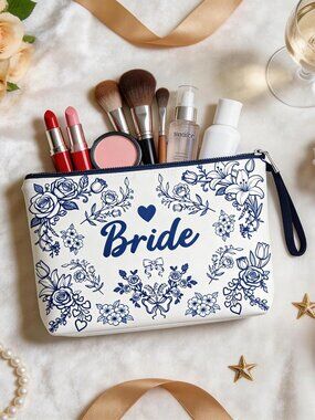 Beautiful Bride Makeup Bag Wedding Bridal Shower Gift Engagement Gift